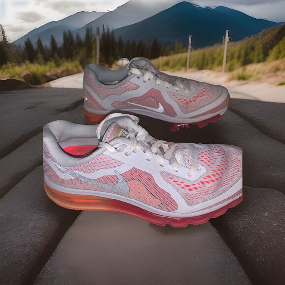 Nike Air Max 2014 Pure Platinum/Total Orange Women’s Sz: 7.5 #621078-006 - Picture 3 of 16